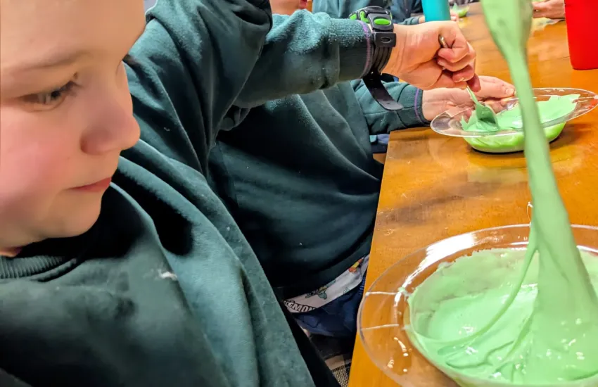 a cub making slime