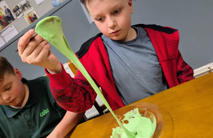 a cub making slime