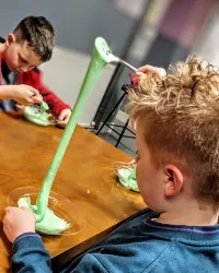 cub stretching out slime