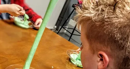 cub stretching out slime